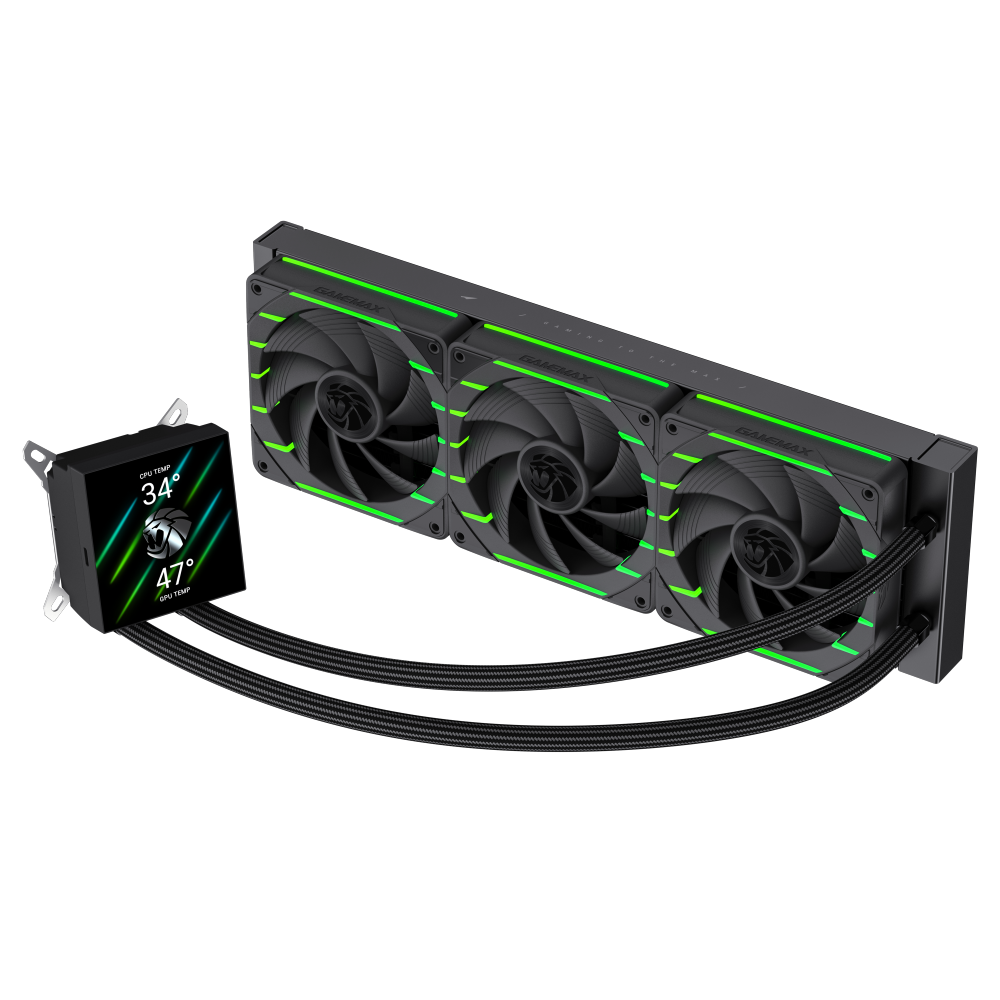 GAMEMAX HAILSTORM 360 LCD BLACK LIQUID COOLING