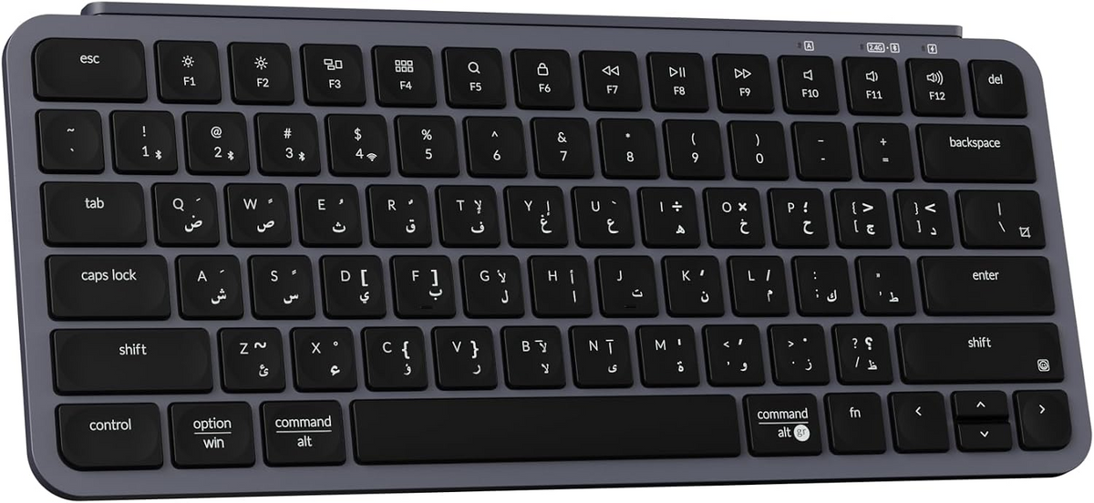 KEYCHRON B1 PRO AN ULTRA-SLIM 2.4 WIRLESS KEYBOARD ARABIC - BLACK/GRAY
