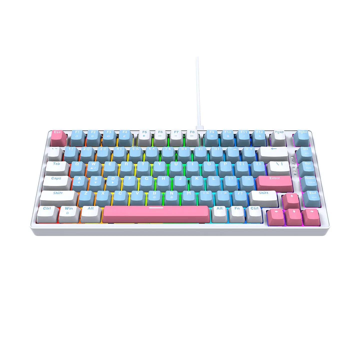 FANTECH ATOM 83 MK612 MECHANICAL GAMING KEYBOARD BLUE+WHITE FANTECH ATOM 83 MK612 MECHANICAL GAMING KEYBOARD BLUE+WHITE