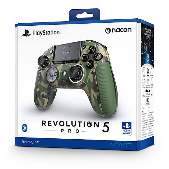 Nacon Revolution 5 Pro Wireless Controller for PS5, PS4 & PC – Forest Camo
