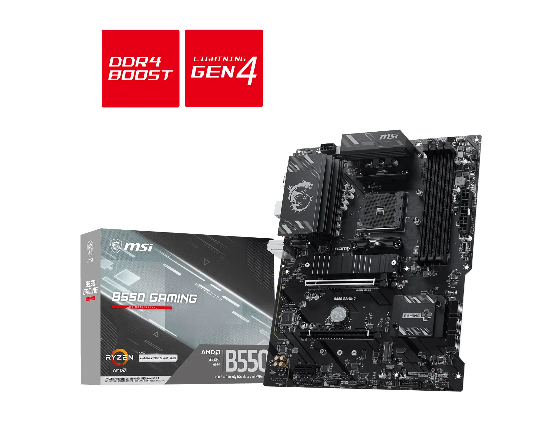 MSI B550 GAMING AMD AM4 PCIe 4.0 ATX Motherboard