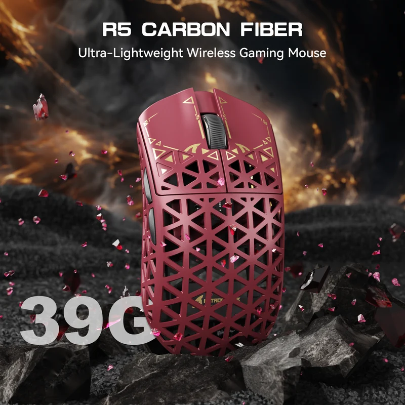 Attack Shark R5 Ultra Lightweight Mouse - Red