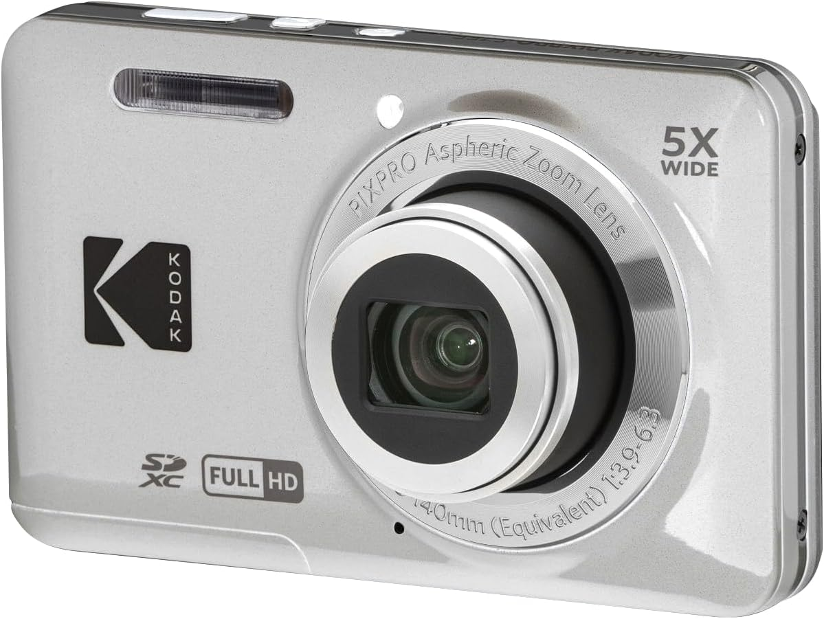 KODAK COMPACT DIGITAL CAMERA FZ55 5X OPTICAL ZOOM CMOS LI-ION BATTERY SILVER