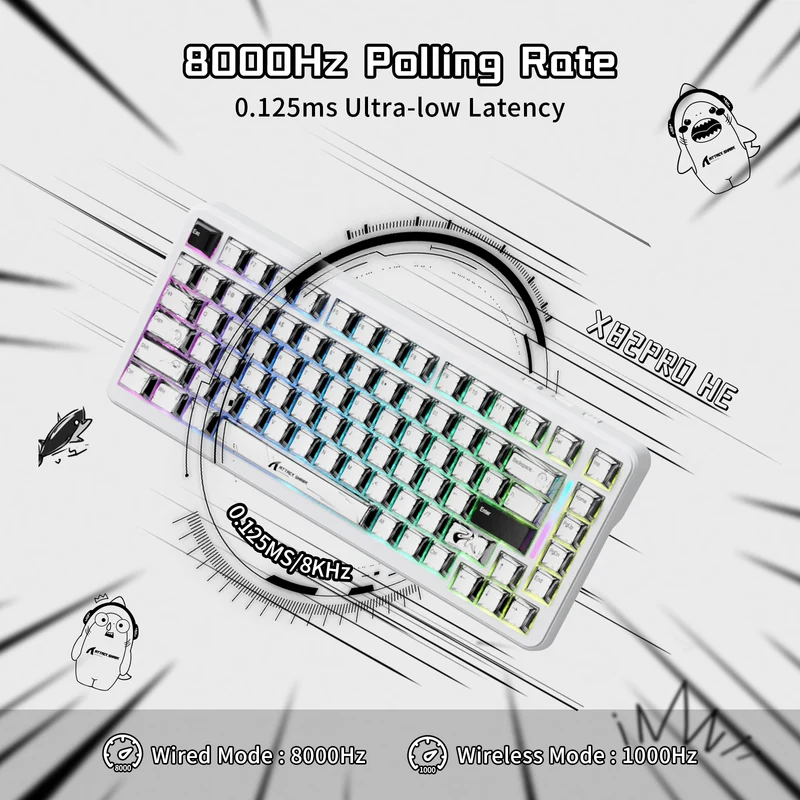 ATTACK SHARK X82 PRO HE Magnetic Switch Keyboard – Comic Styler Line