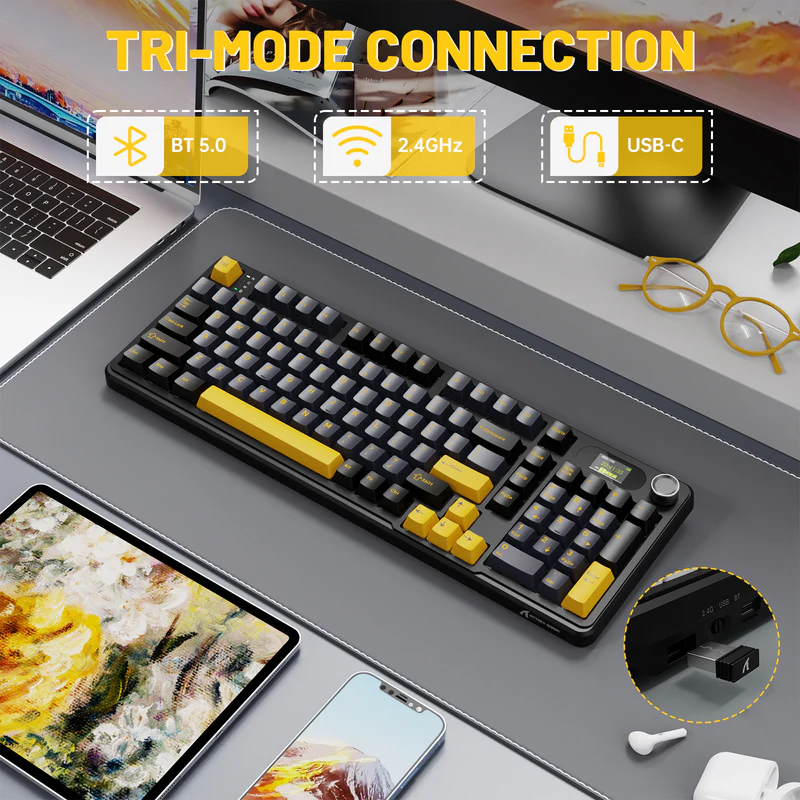 ATTACK SHARK X98 PRO Wireless RGB Linear Blueberry Switch  Gaming Keyboard / Star Black