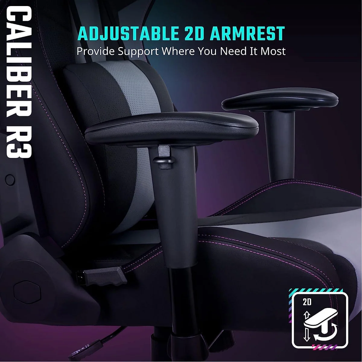 COOLER MASTER CALIBER R3 GAMING CHAIR - BLACK