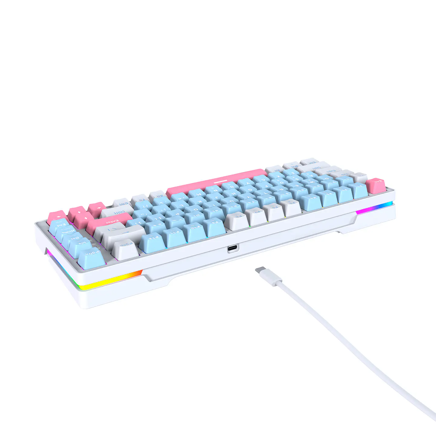 FANTECH ATOM 83 MK612 MECHANICAL GAMING KEYBOARD BLUE+WHITE