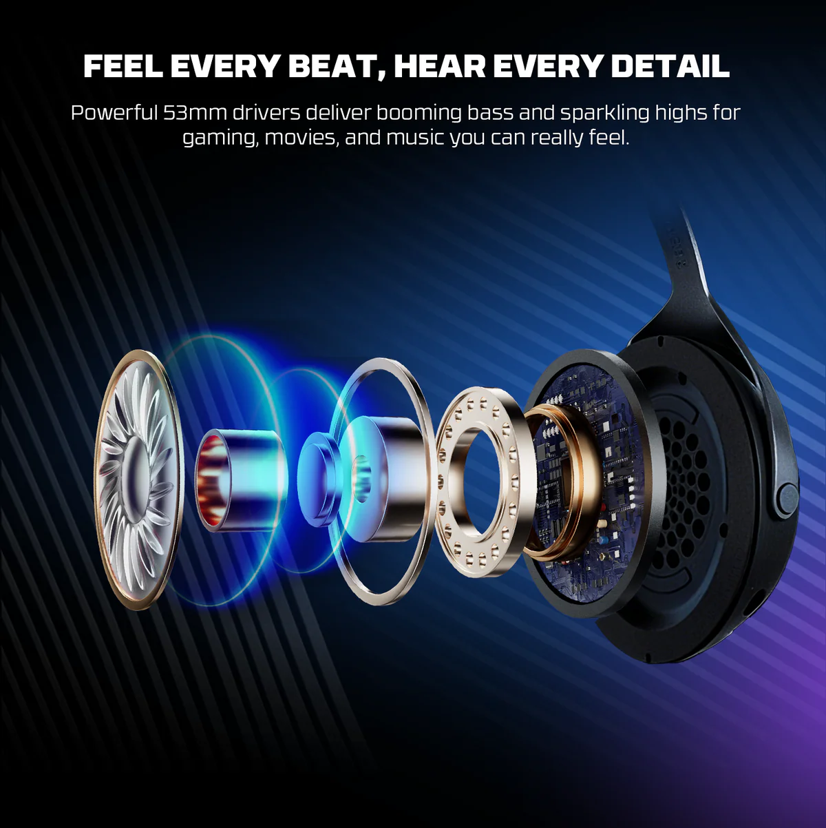 FANTECH ORBITA WHG07 WIRELESS TRI MODE BLACK GAMING HEADSET