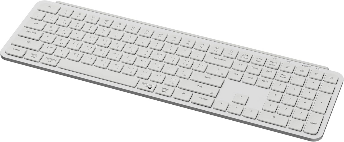 KEYCHRON KB6 PRO AN ULTRA-SLIM 2.4 WIRLESS KEYBOARD ARABIC - WHITE