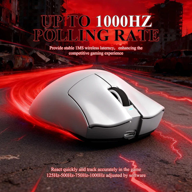Attack Shark V3 Pro Wireless Mouse - White
