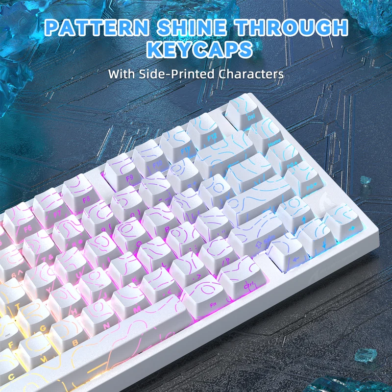 ATTACK SHARK R82 HE WIRD MAGNITC SWITCH KEYBORAD White Contours