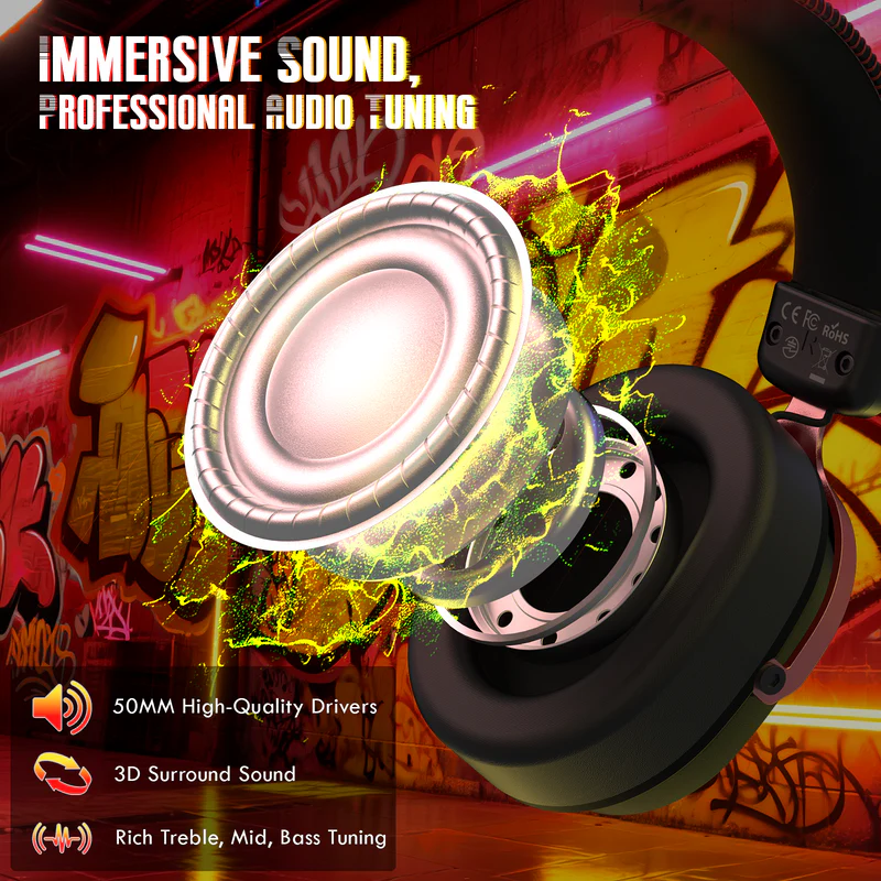 Attack Shark L30Pro Wireless Gaming Headset - Red Black