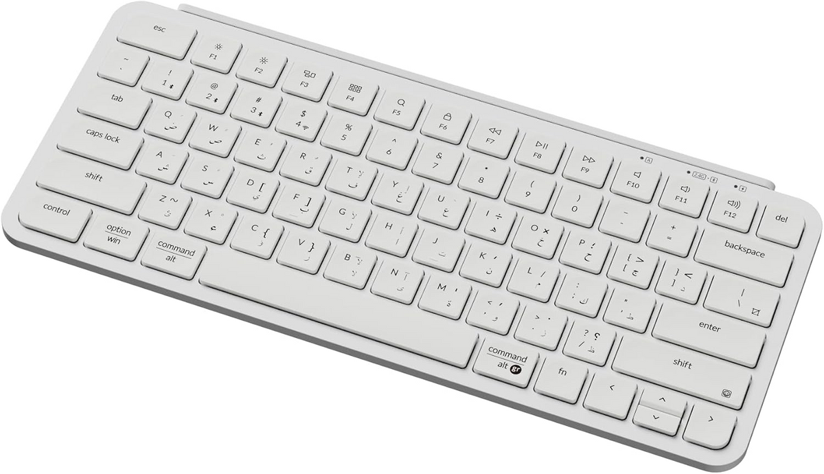 KEYCHRON B1 PRO AN ULTRA-SLIM 2.4 WIRLESS KEYBOARD ARABIC -WHITE