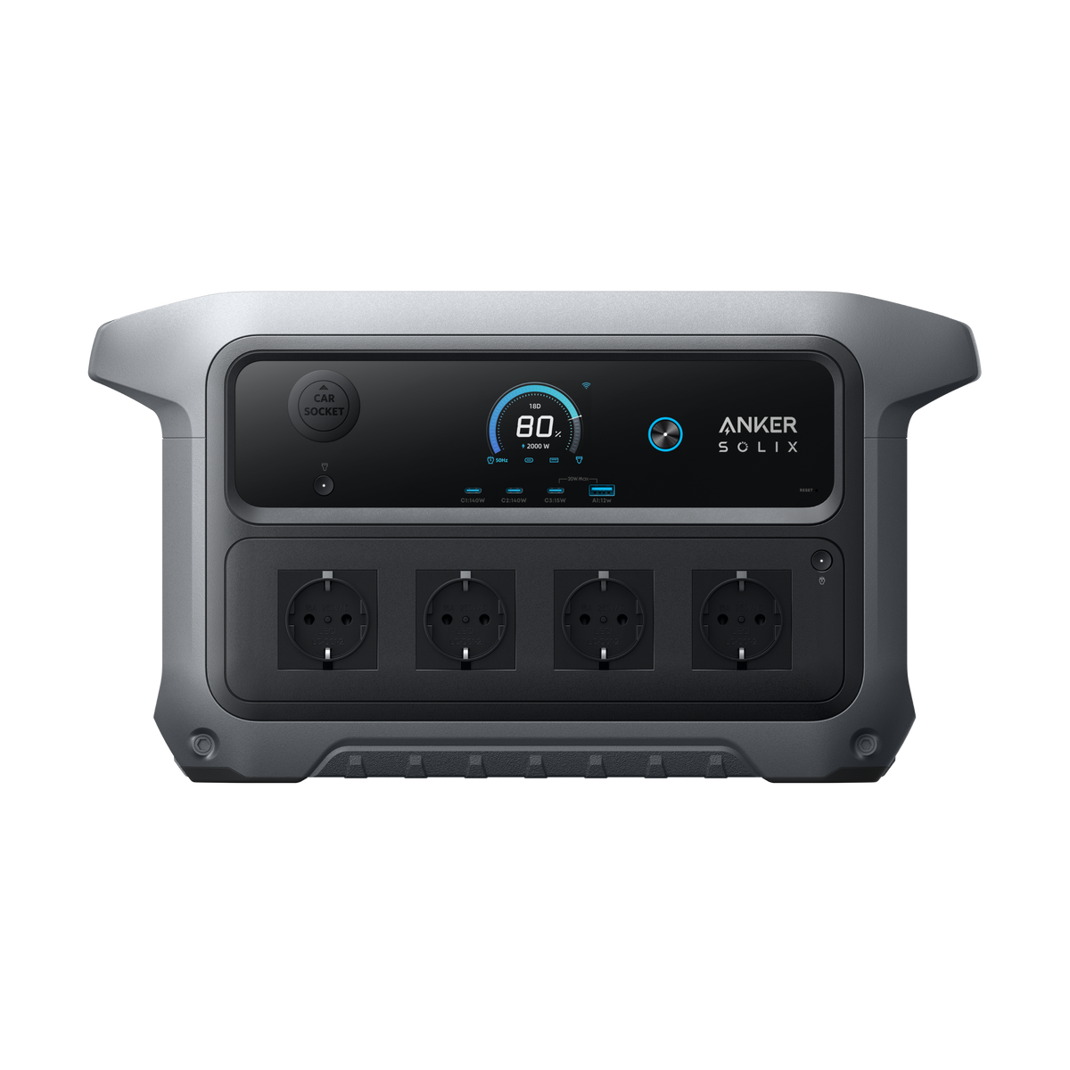 Anker A17832A1 SOLIX C2000 2,048Wh 2400W Gen2 Power Station Gray