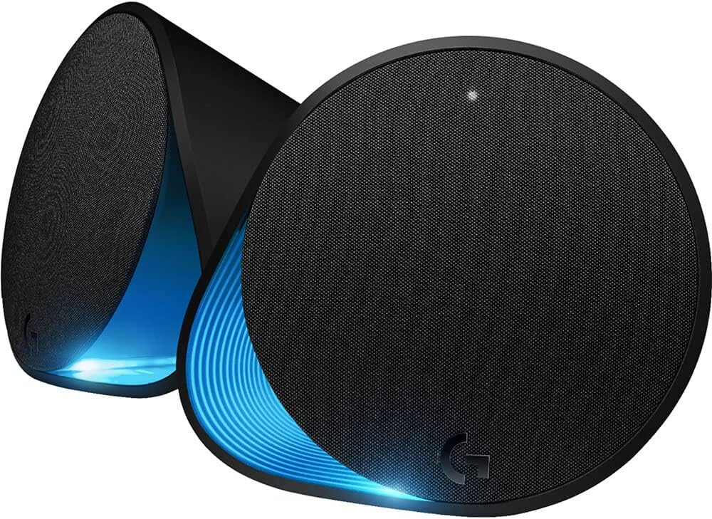 Logitech G560 PC Gaming Speaker System with 7.1 DTS:X Ultra Surround Sound, Game Based LIGHTSYNC RGB, Two Speakers and Subwoofer, Bluetooth, USB, Immersive - Black