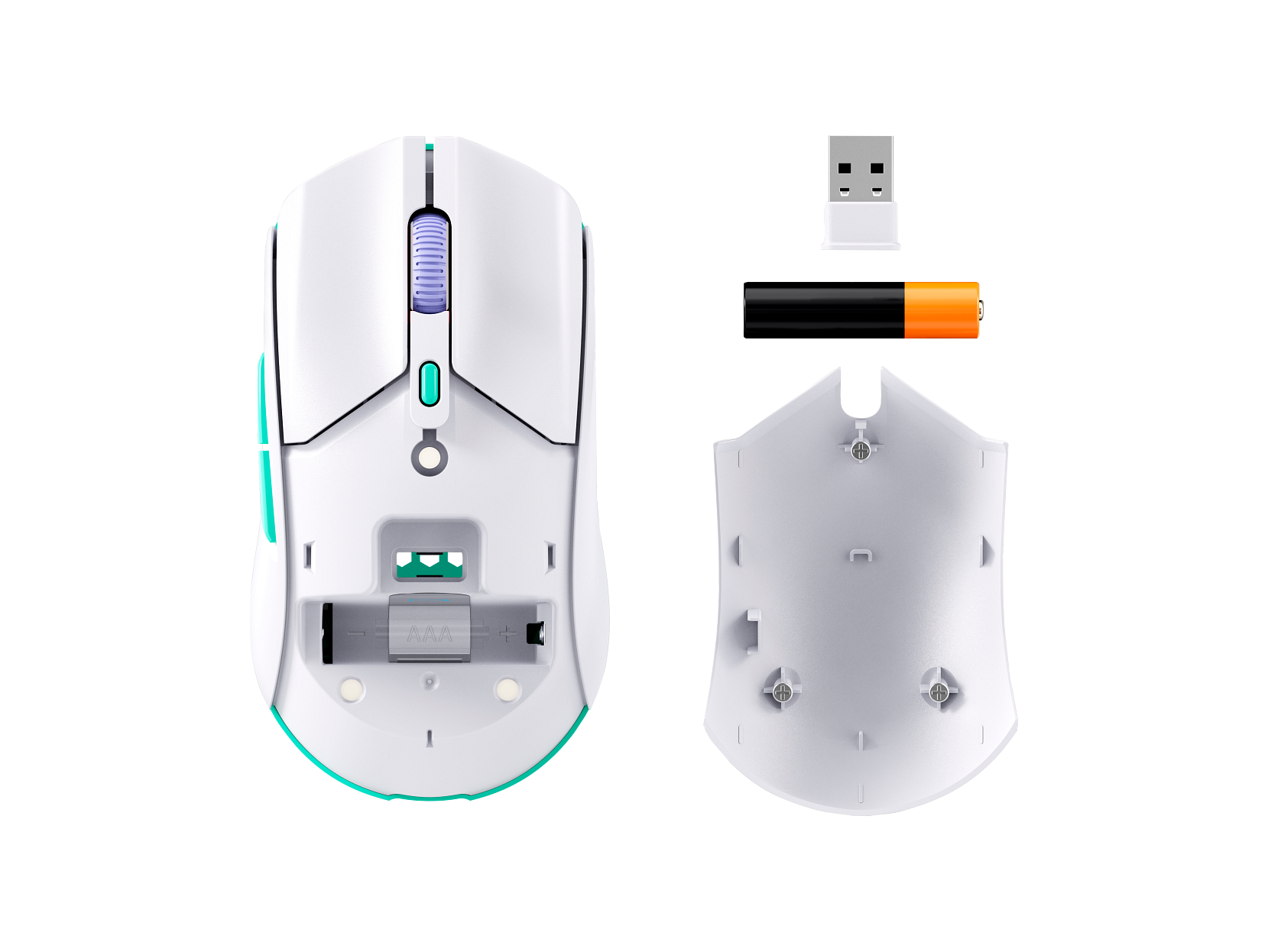 HyperX Pulsefire Haste 2 Core Wireless & Bluetooth Gaming Mouse - White
