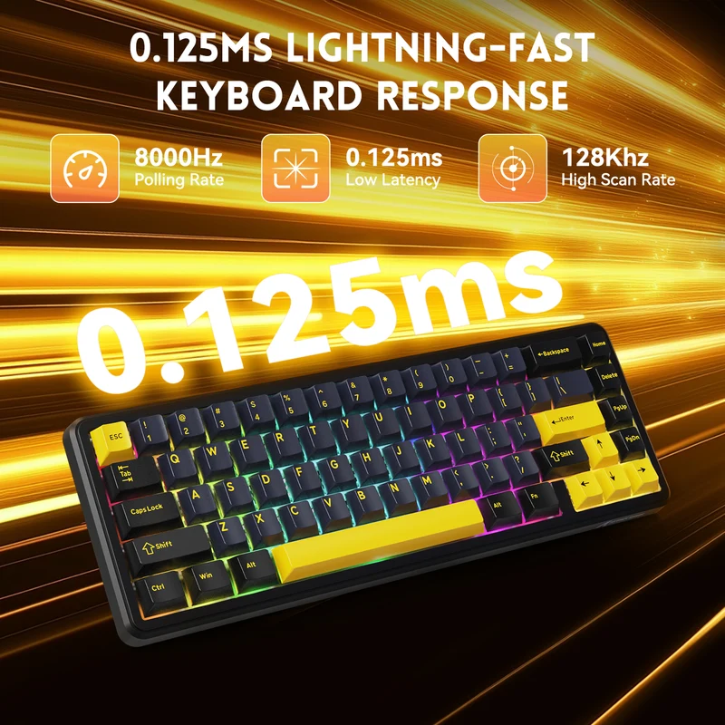 Attack Shark X65HE Wired RGB Mechanical Keyboard Magnetic Switch - Starry Black