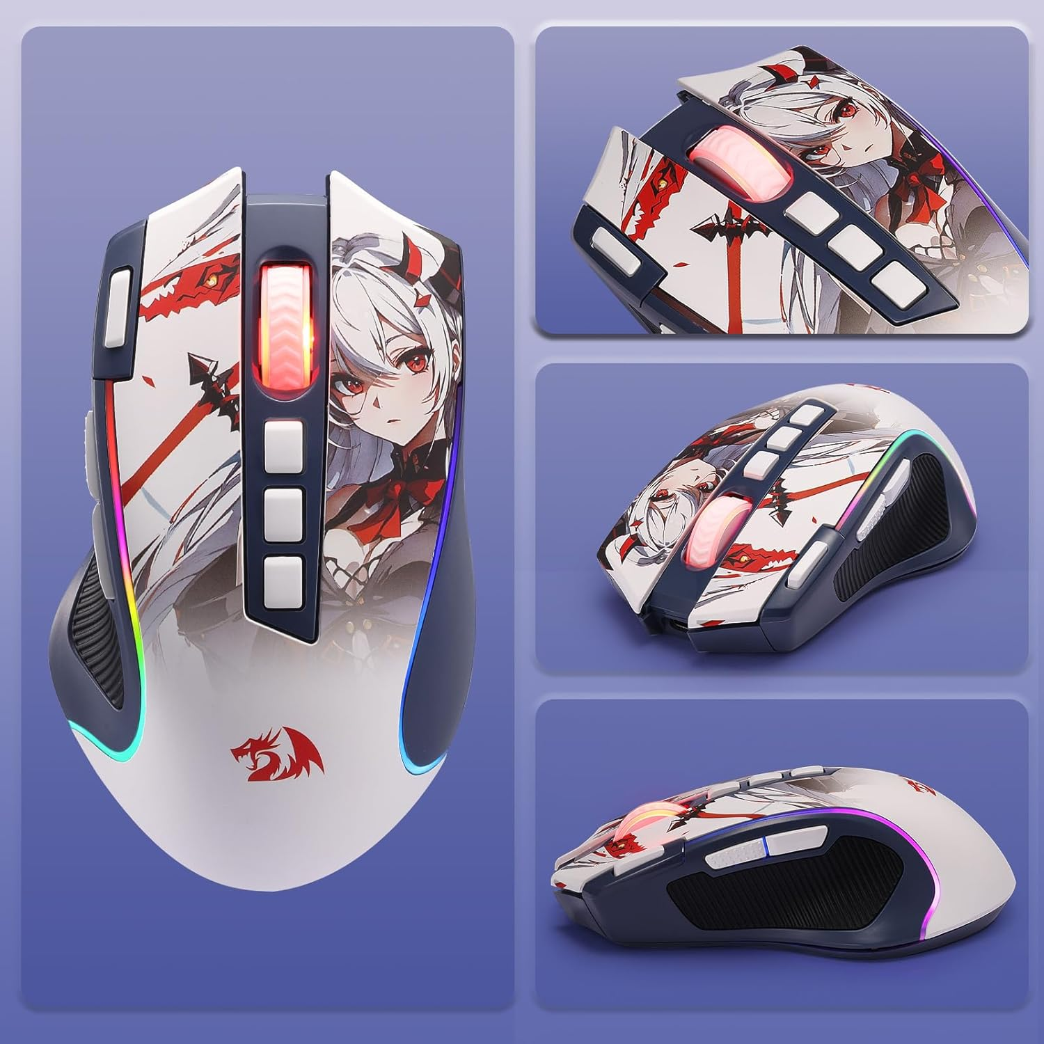 Redragon M612AK PRO RGB Anime  8000 DPI Wired/Wireless Gaming Mouse