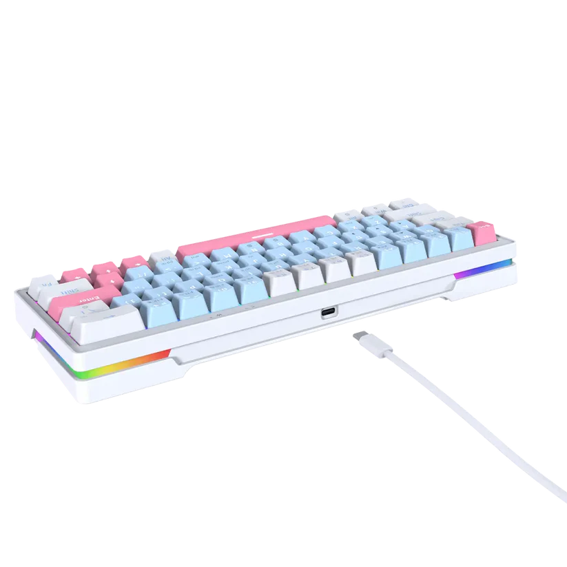 FANTECH ATOM 63 MECHANICAL GAMING KEYBOARD BLUE + WHITE