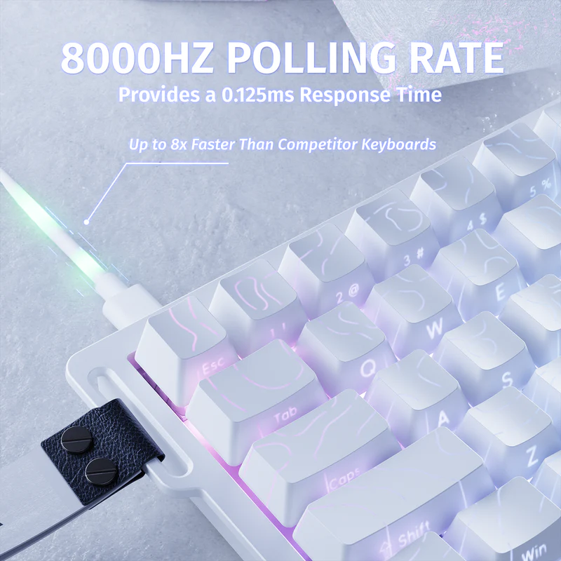 ATTACK SHARK X68 HE  MAGNITC SWITCH KEYBORAD White Contours
