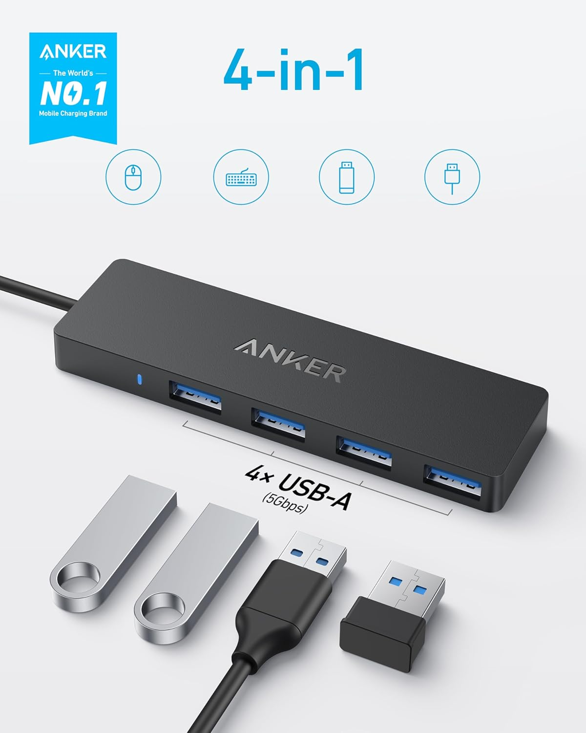 Anker 7-in-1 USB-C Hub, Dual Monitor USB C Docking Station, Dual HDMI Display 85W Max Output, 10Gbps Data Transfers
