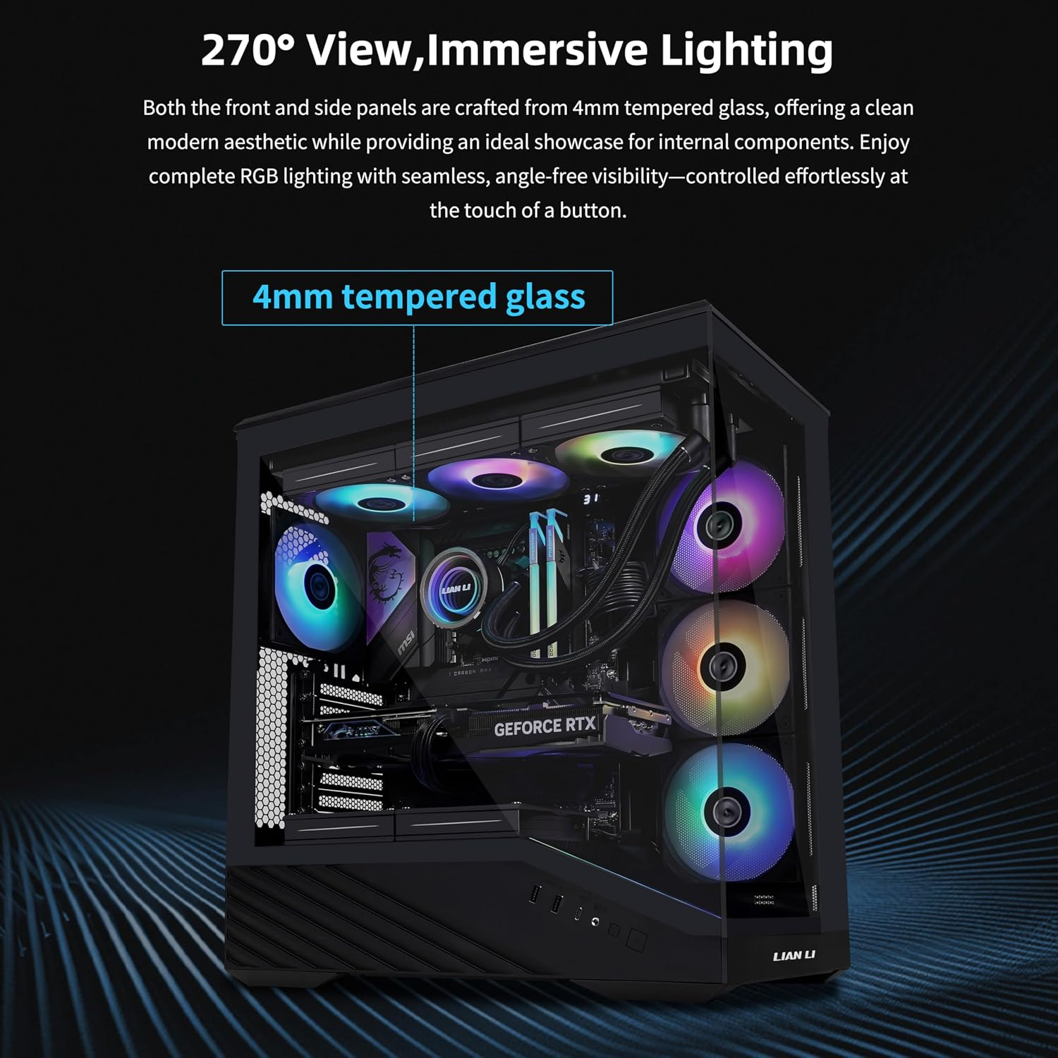 LIAN LI V100R GAMING CASE - (BLACK-WHITE)
