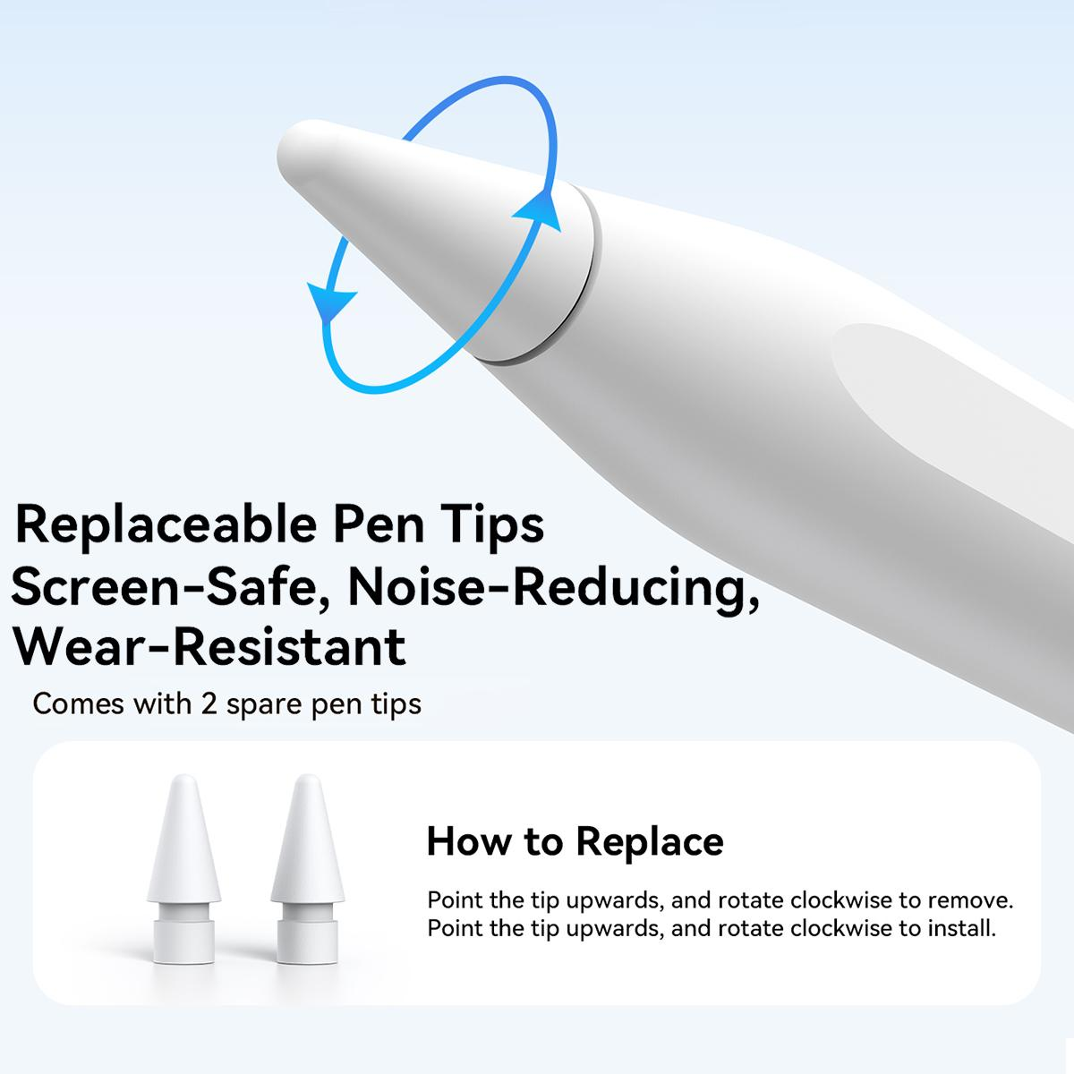 JOYROOM JR-A15 PRO Active Capacitive Pen (Including 2 Spare Nibs) - White