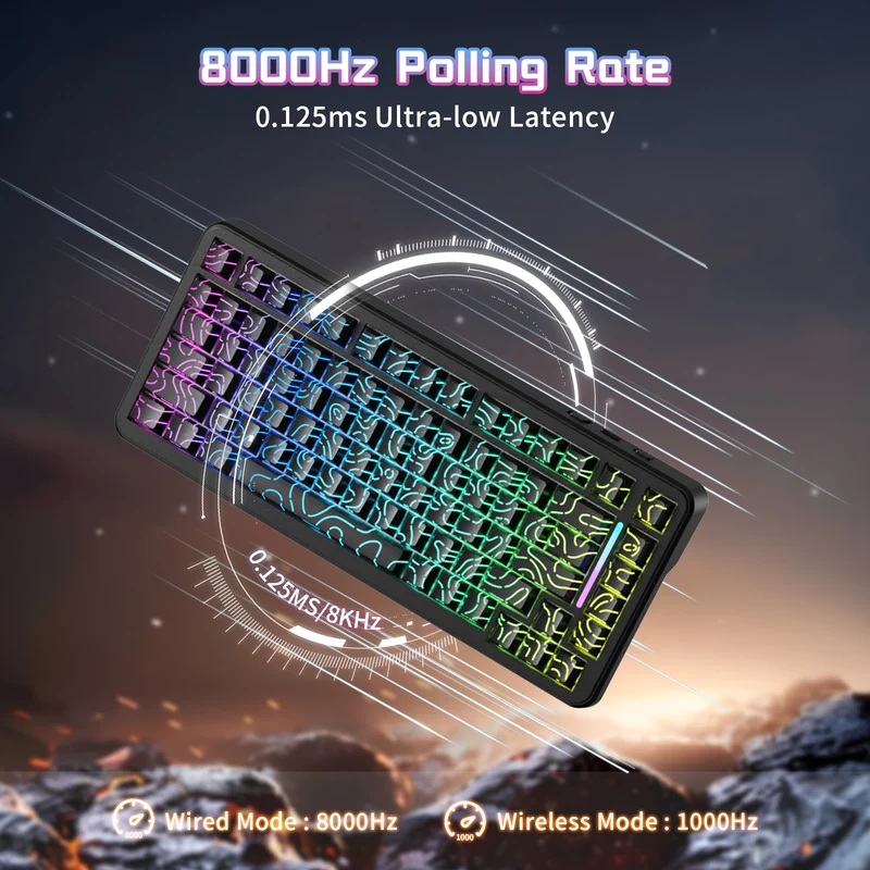 ATTACK SHARK X82 PRO HE Magnetic Switch Keyboard – Black Contour Line