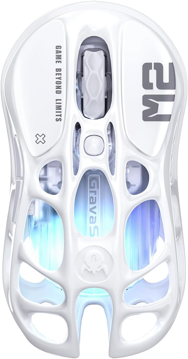 GRAVASTAR MERCURY M2 WIRELESS GAMING MOUSE - Opaline White GRAVASTAR MERCURY M2 WIRELESS GAMING MOUSE - Opaline White