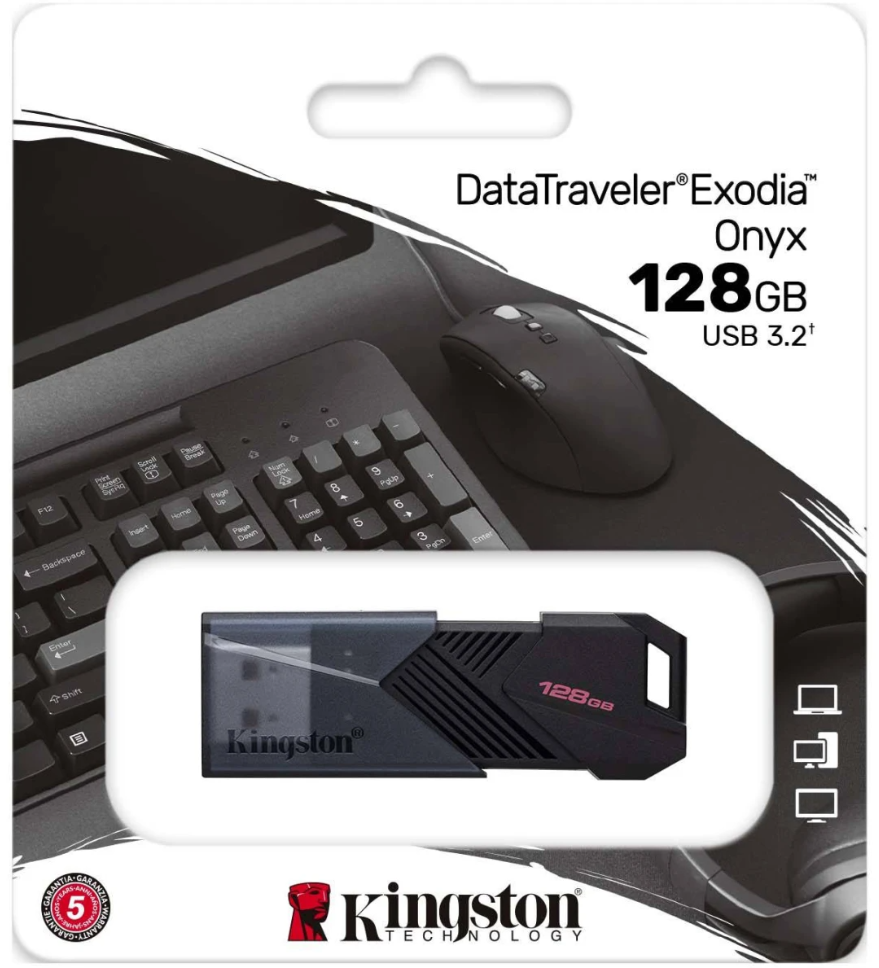 Kingston Technology Exodia Onyx USB flash drive 128GB USB Type-A 3.2 - Black
