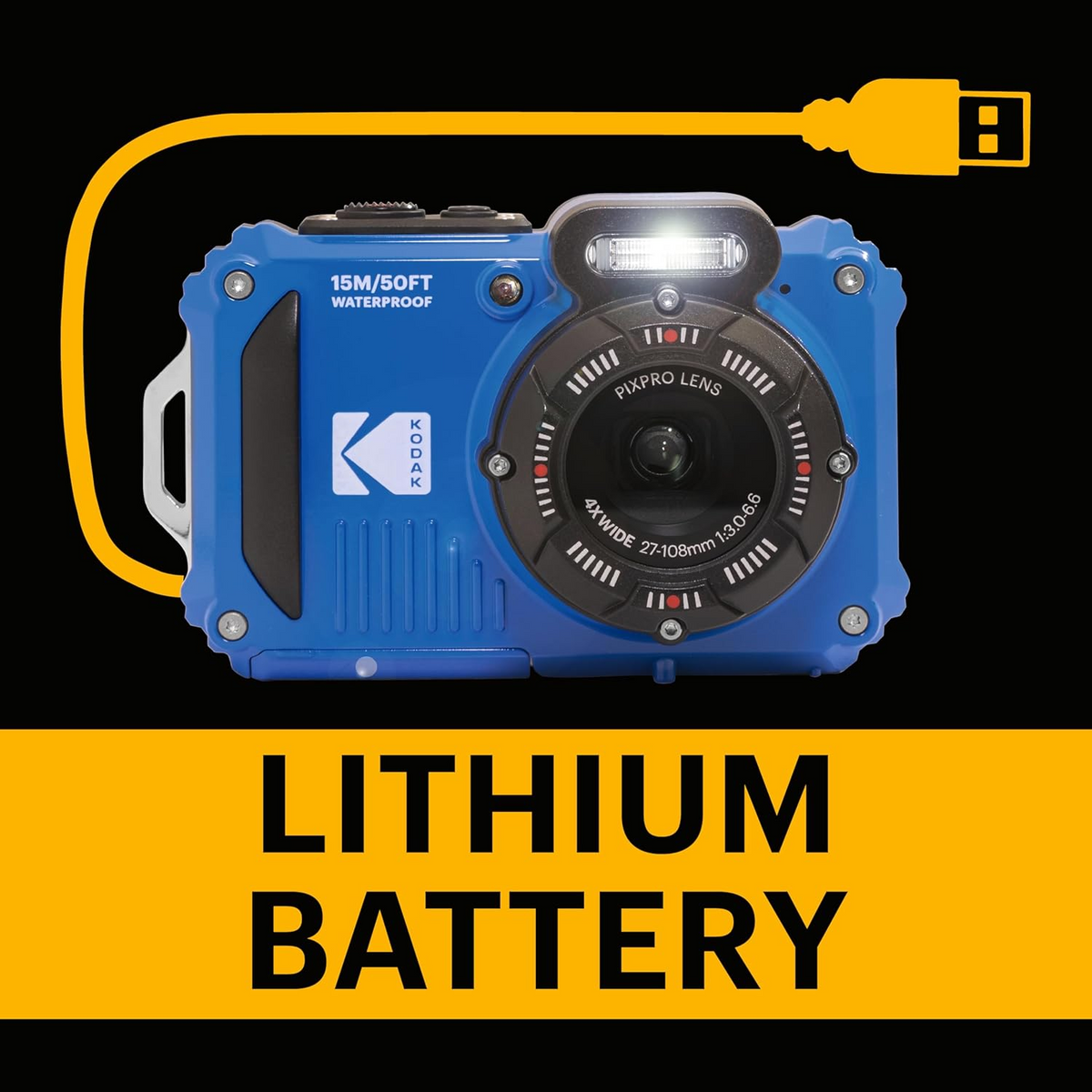 KODAK COMPACT DIGITAL CAMERA WPZ2 4X OPTICAL ZOOM WATERPROOF
