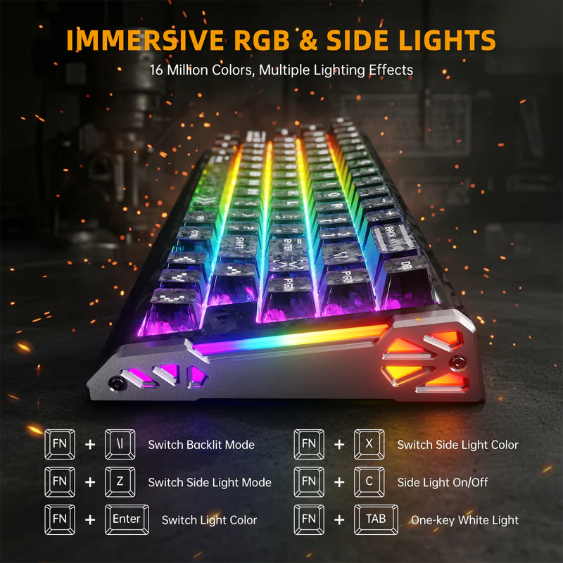 ATTACK SHARK R68HE CARBON FIBER WIRED MAGNITEC SWITCH  KEYBOARD