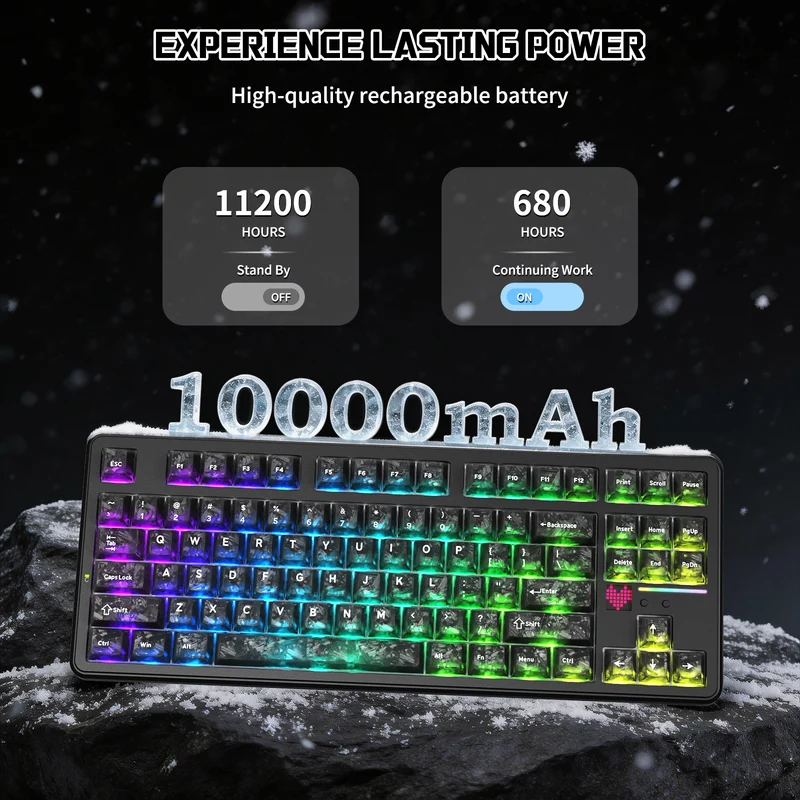 ATTACK SHARK X87 ULTRA Wireless Mechanical Keyboard With 8K Wireless Receiver (INKSHADE  SWITCH)