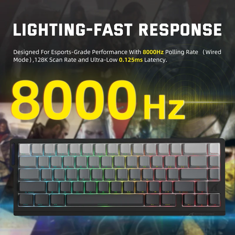 Attack Shark X68 Pro HE Tri-Mode Keyboard - Moonlit night line