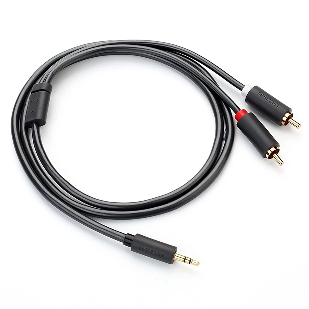 UGREEN AV102 3.5mm Male to 2RCA Male Audio Cable 1m (Gray)