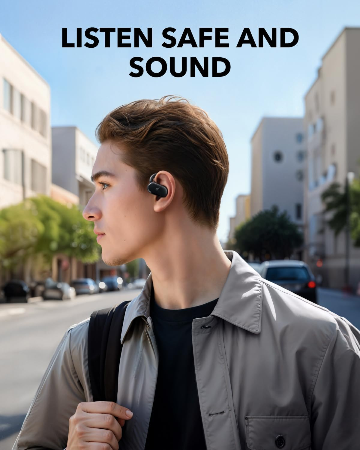 Anker Soundcore V20i Open-Ear Headphones, Adjustable Ear Hooks