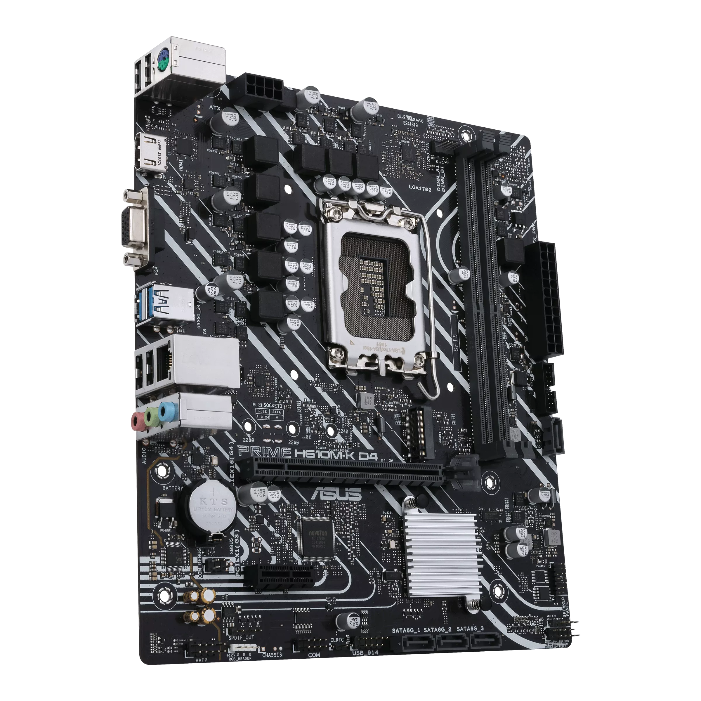 ASUS PRIME H610M-K D4 ARGB Intel H610 LGA 1700 Micro ATX MOTHERBOARD