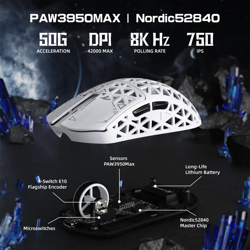 Attack Shark R5 Ultra Lightweight Mouse - White