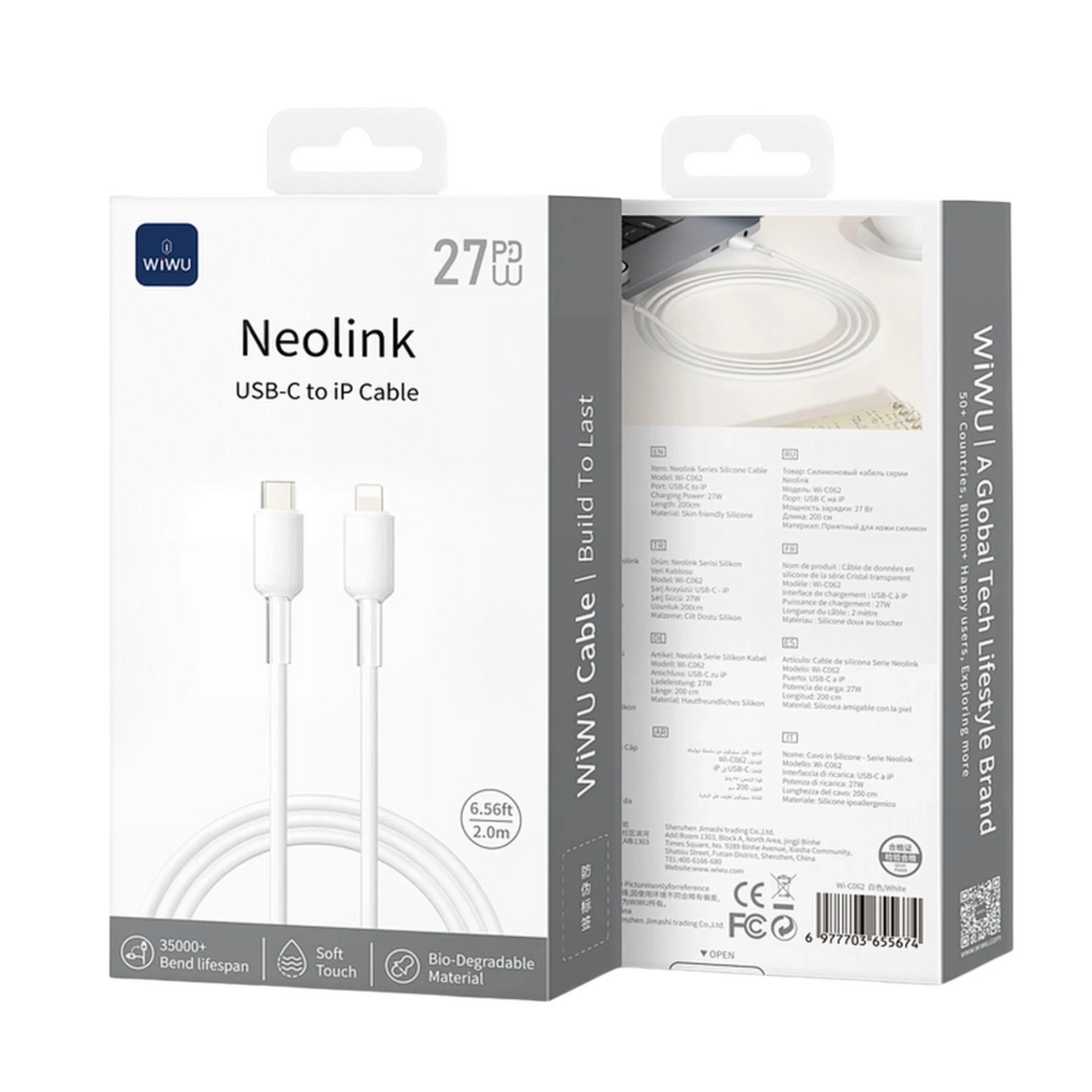 27W Neolink Silicone Cable (2m) — WiWu