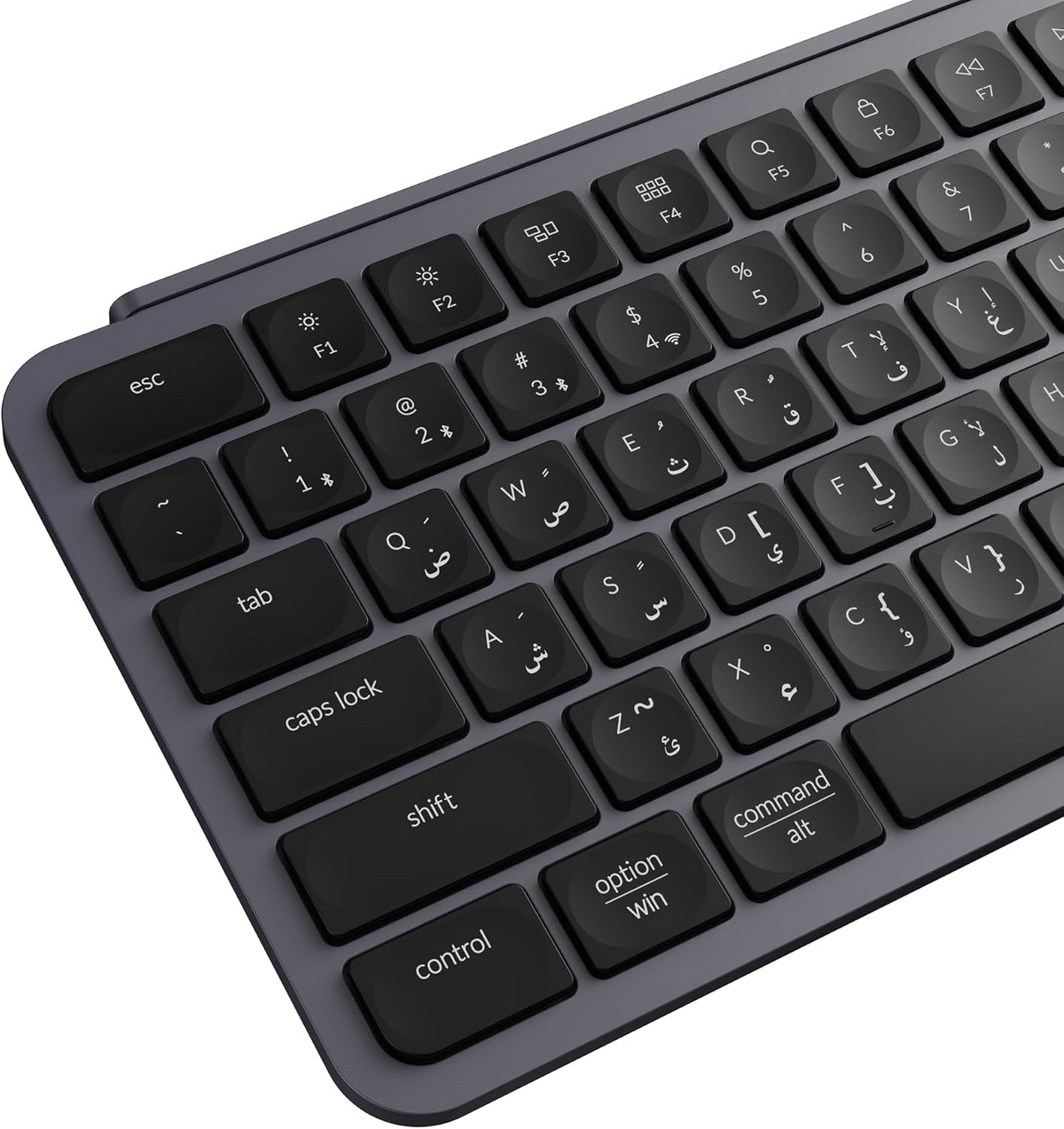KEYCHRON B1 PRO AN ULTRA-SLIM 2.4 WIRLESS KEYBOARD ARABIC - BLACK/GRAY