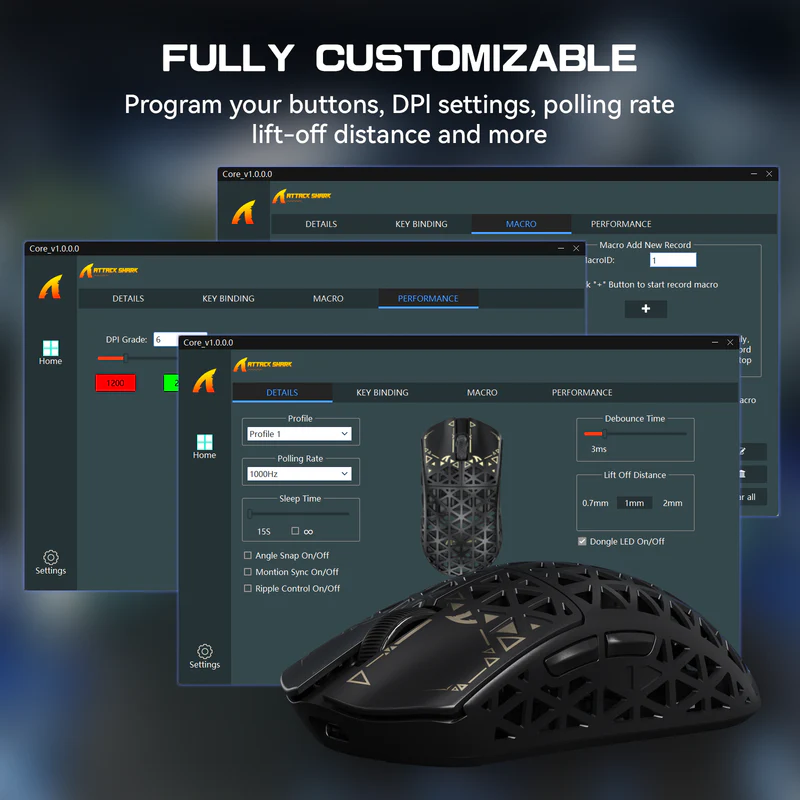 Attack Shark R5 Ultra Lightweight Mouse - Black