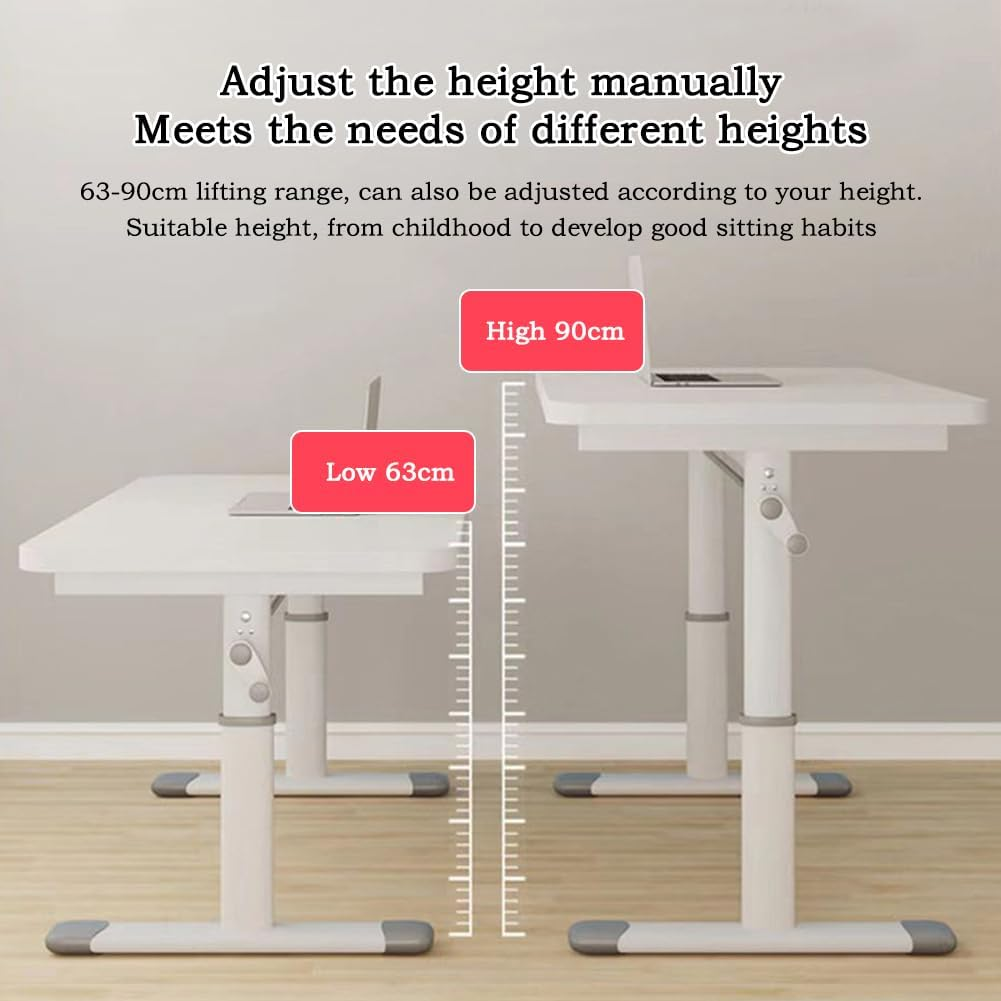 Home Office Desk Height Adjustable Manual Lifting Table Stand