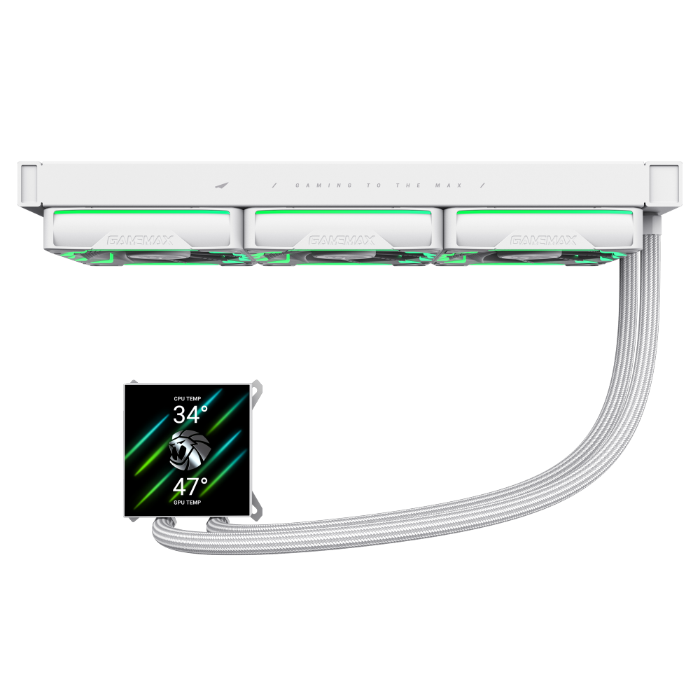 GAMEMAX HAILSTORM 360 LCD WHITE LIQUID COOLING