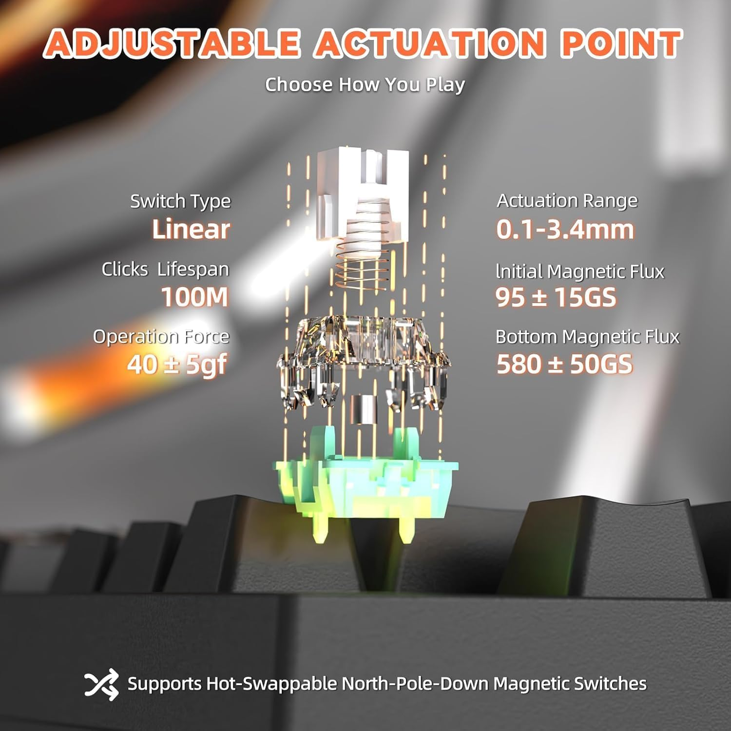 ATTACK SHARK R82 HE WIRD MAGNITC SWITCH KEYBORAD BLACK