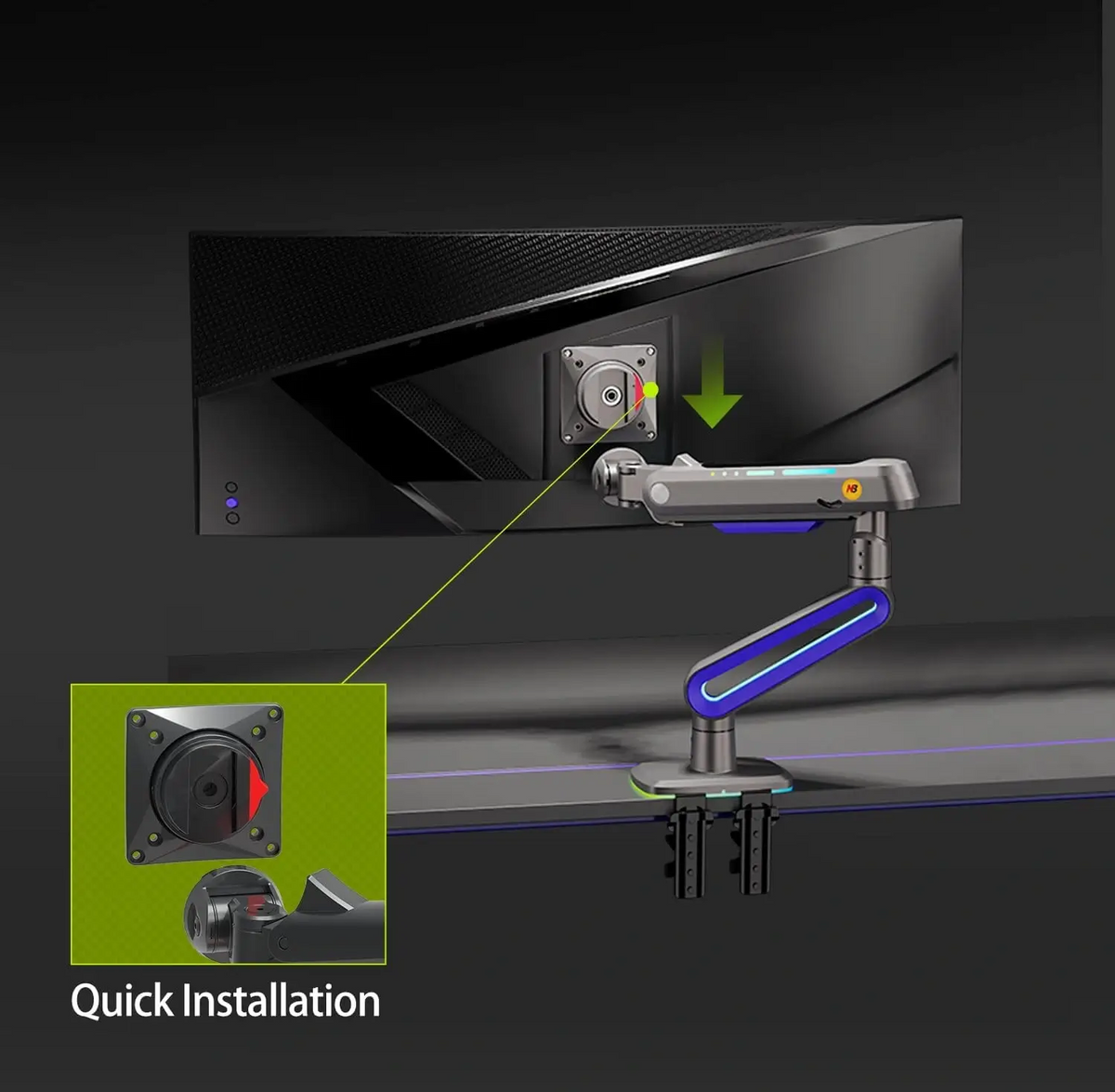 NB NORTH BAYOU G70 ERGONOMIC Monitor Arm for Screen up to 60 inches