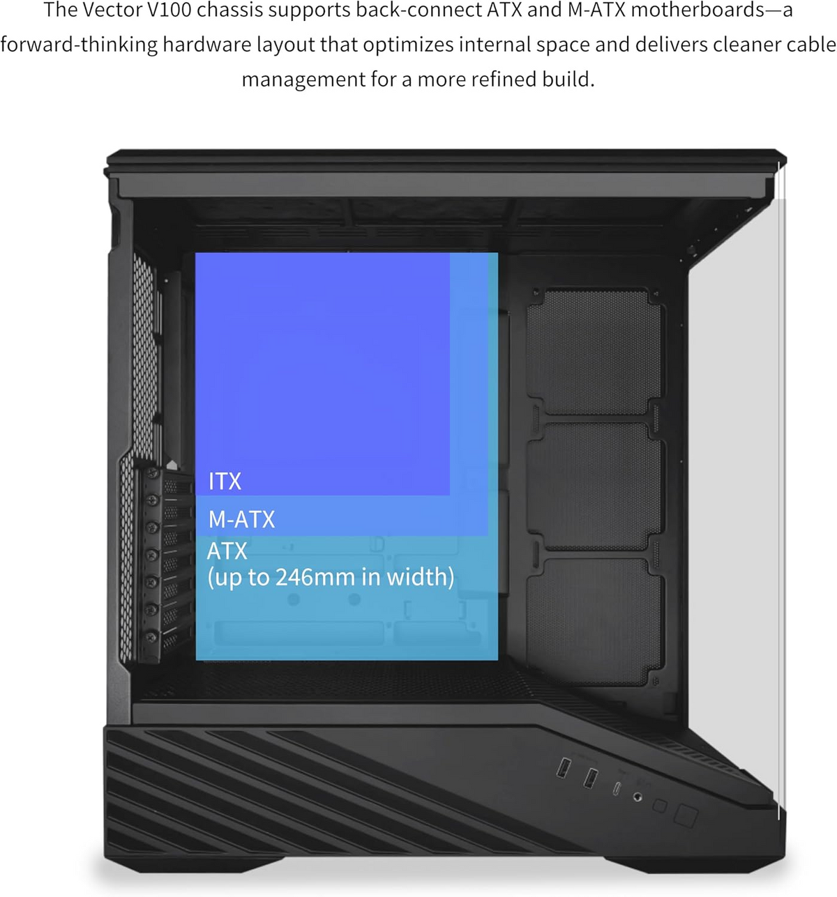 LIAN LI V100R GAMING CASE - (BLACK-WHITE)