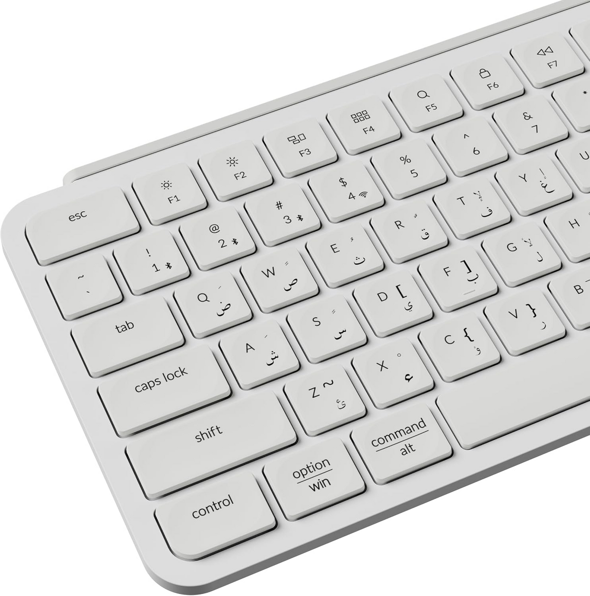 KEYCHRON KB6 PRO AN ULTRA-SLIM 2.4 WIRLESS KEYBOARD ARABIC - WHITE