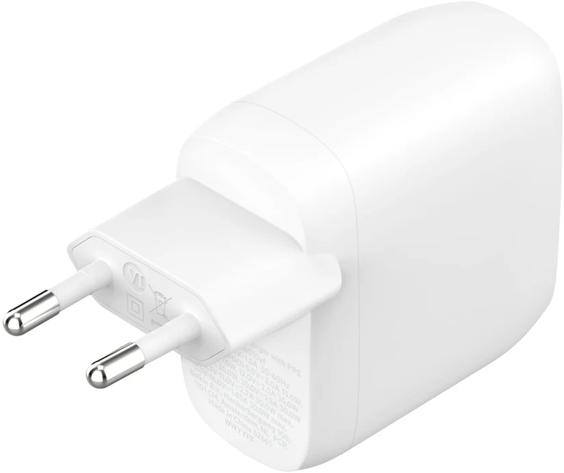 Belkin BoostCharge Pro Dual USB-C Wall Charger 60W WCB010vfWH – 3A, White