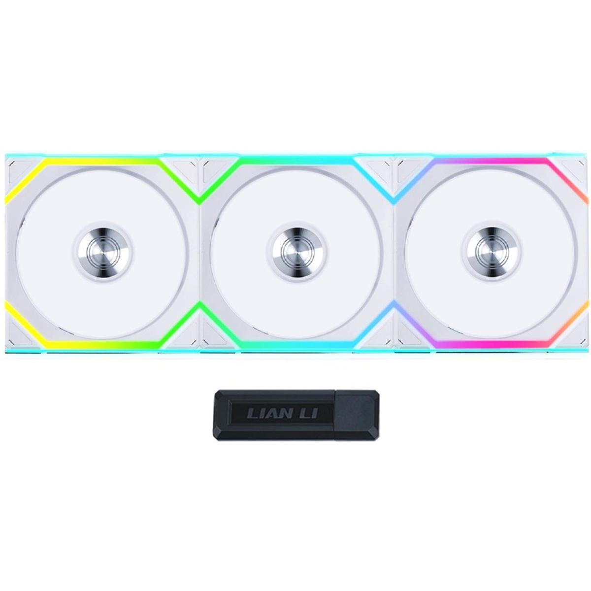 Lian Li UNI Fan SL Wireless 120mm ARGB Fan (Triple Pack)-White