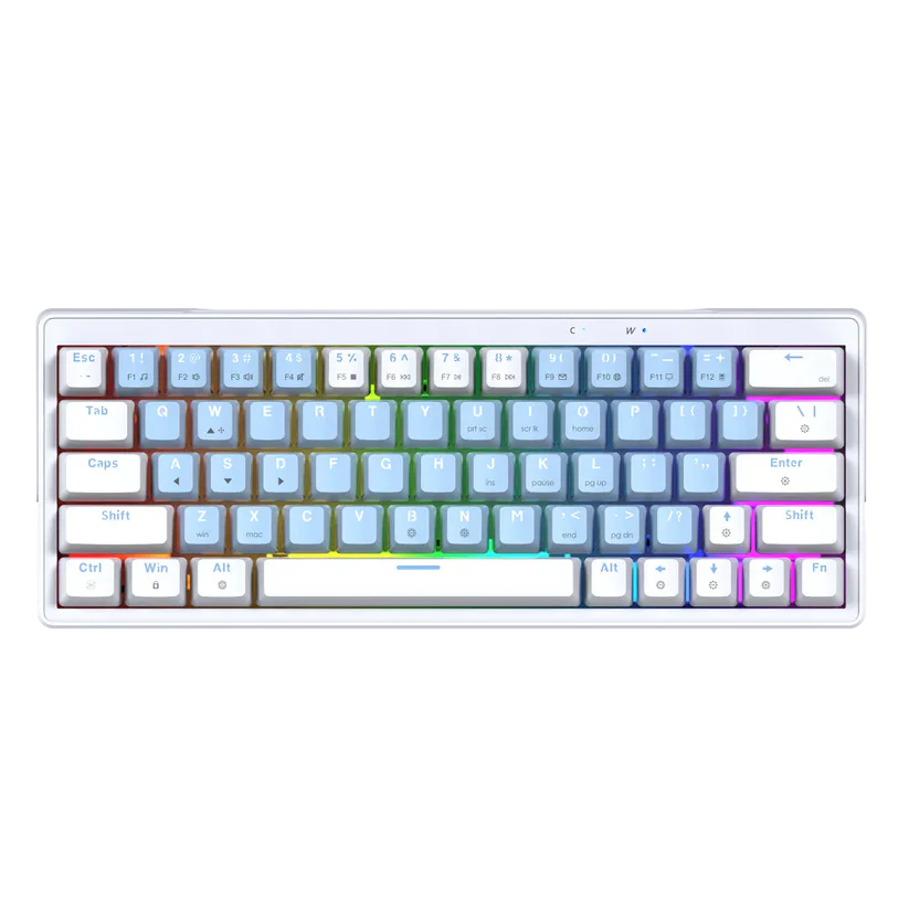 FANTECH ATOM 63 MECHANICAL GAMING KEYBOARD BLUE + WHITE